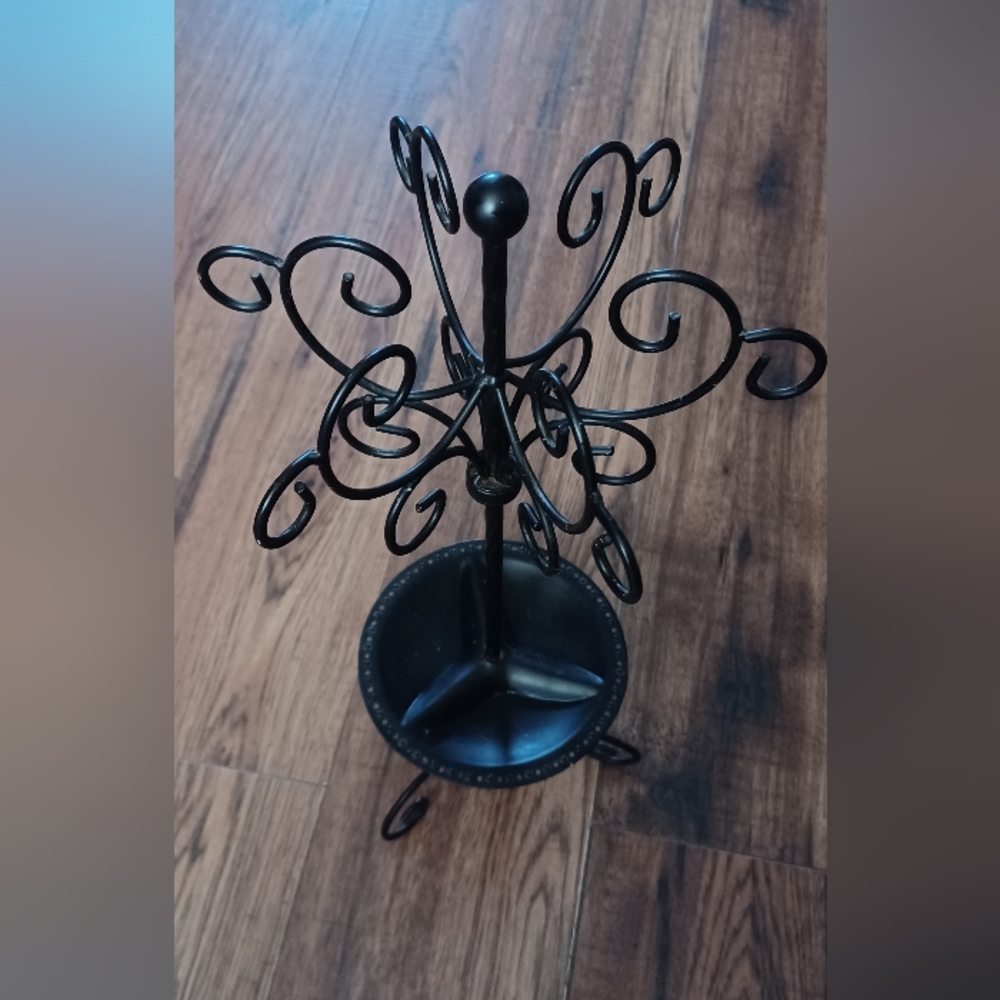 Black‎ Metal bracelet, necklace,earning jewerly organizer tree hooks rack stand